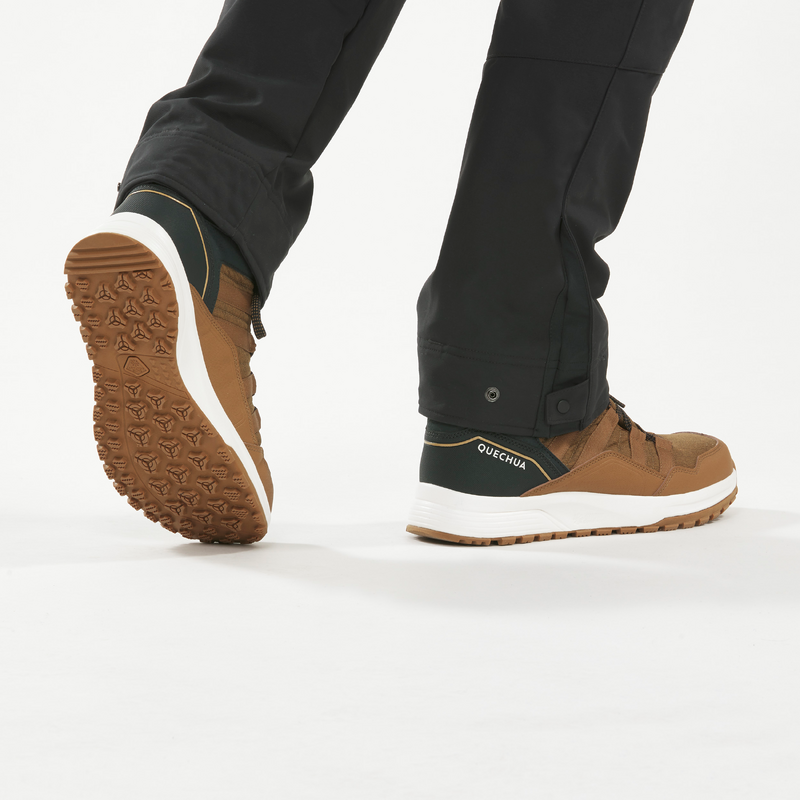 Chaussures chaudes et impermeables de randonnee SH500 MID Homme Marron pour les clubs et collectivites Decathlon Pro