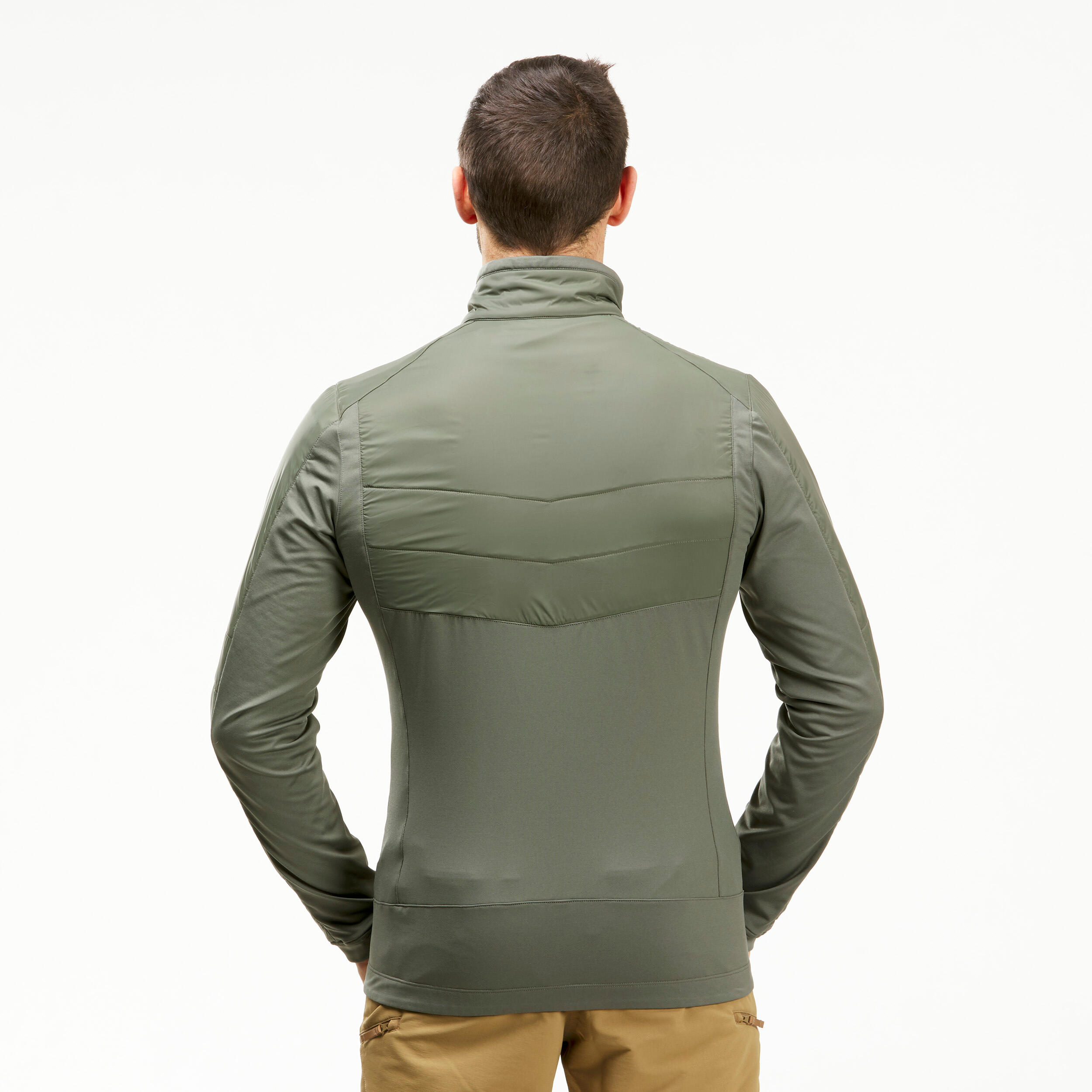 Men's Warm Hybrid Fleece Hiking Jacket  - SH900 MOUNTAIN 4/6