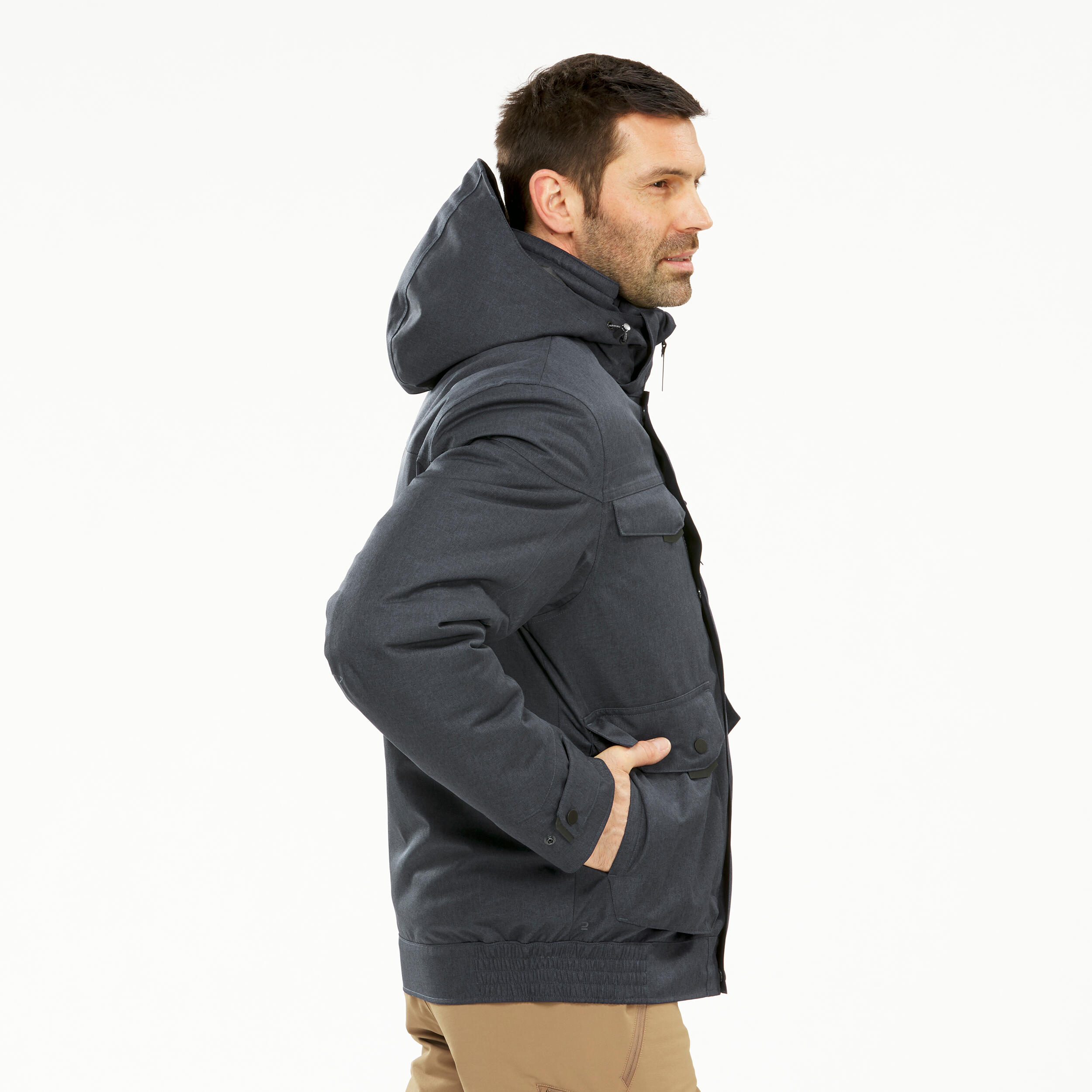 Manteau de randonnée imperméable homme – SH 500 noir - QUECHUA