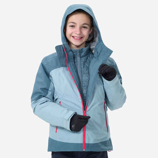 
      3-in-1-Jacke Kinder Gr. 122–170 warm bis -10°C wasserdicht Winterwandern - SH500
  