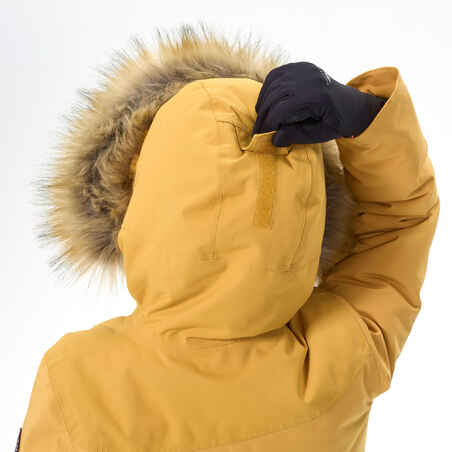 Winterjacke Winterwandern SH500 Ultra-Warm -20 °C wasserdicht Kinder 122–170 ocker 