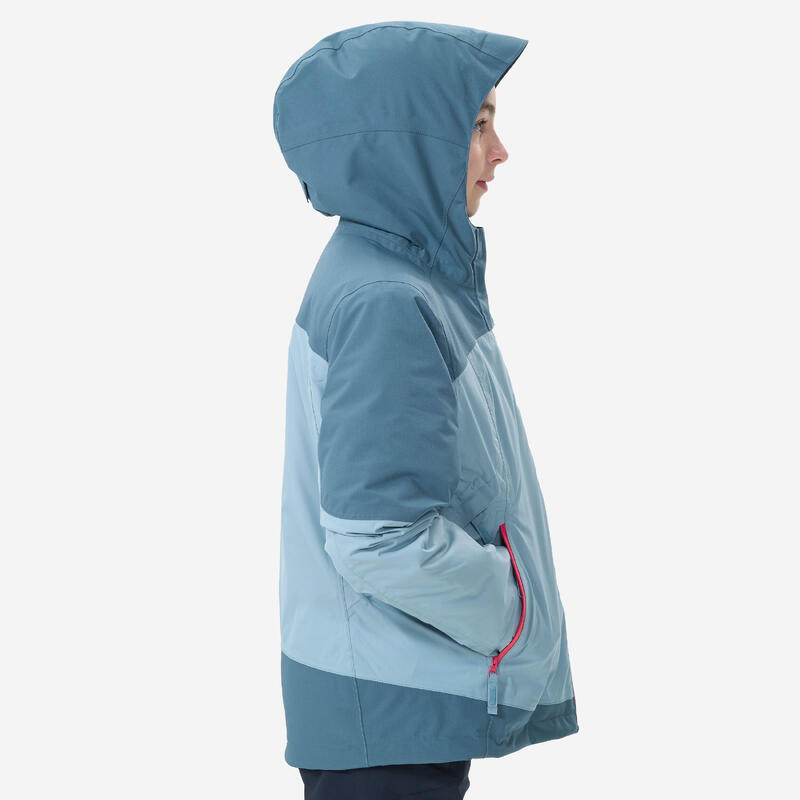 Giacca montagna bambina SH500 MOUNTAIN 3in1 azzurra | -10°