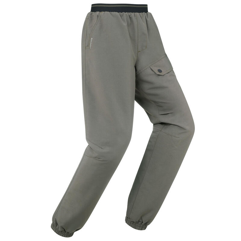 Pantaloni bambino montagna SH100 X-WARM kaki