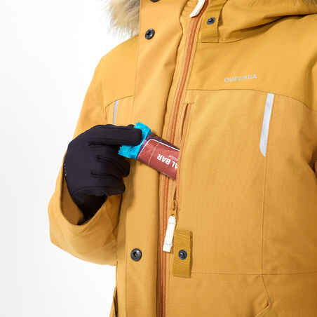 Winterjacke Winterwandern SH500 Ultra-Warm -20 °C wasserdicht Kinder 122–170 ocker 