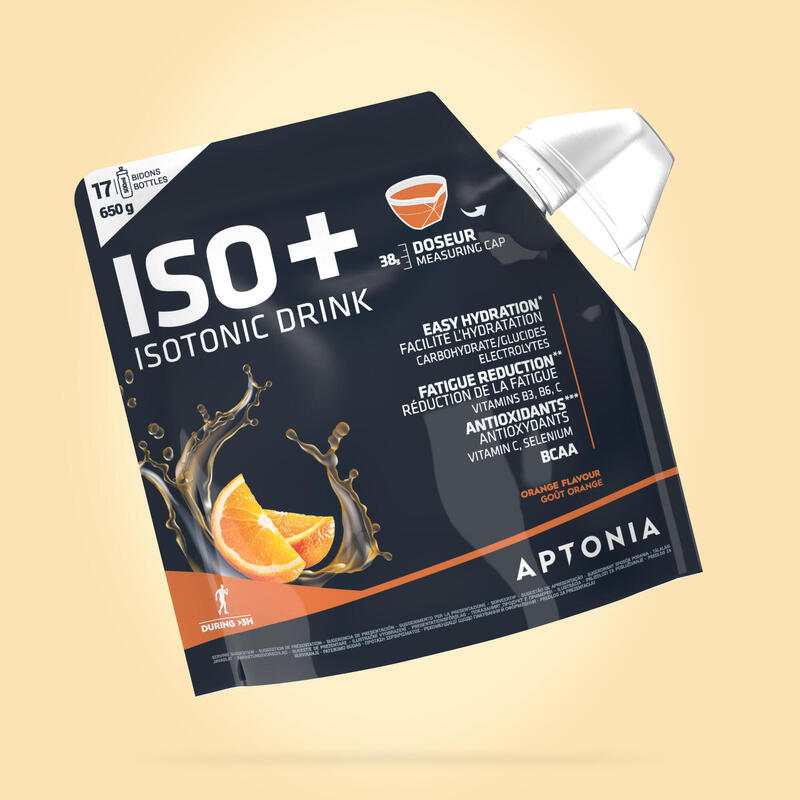 Bebida isotónica en polvo ISO+ fresa-cereza 650 g