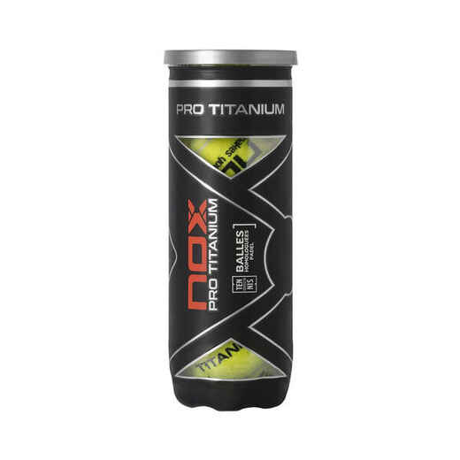 
      Pressurized Padel Balls Tri-Pack Tube Pro Titanium
  