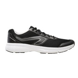 MEN'S RUNNING SHOE - KALENJI RUN CUSHION - BLACK/GREY