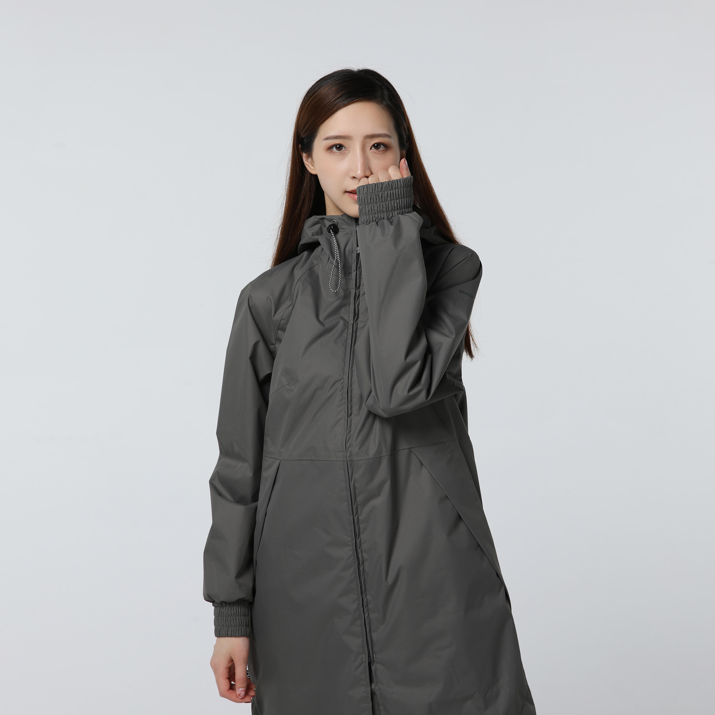 Women’s Waterproof Hiking Jacket, Raincut Long - QUECHUA