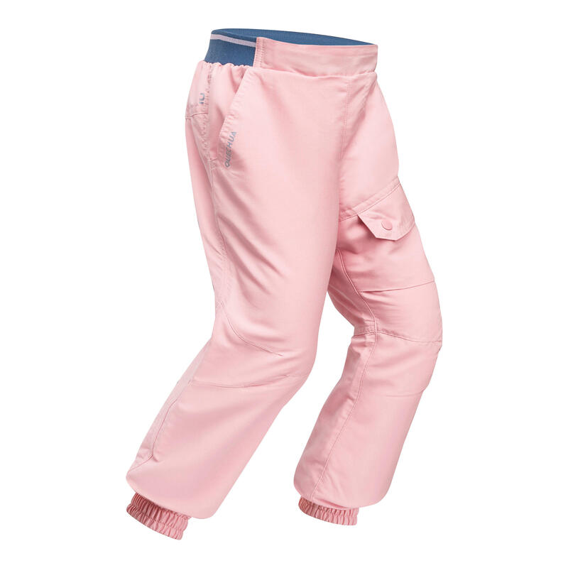 CHILDREN'S WARM WATER REPELLENT HIKING TROUSERS - SH100 X-WARM - AGE 2-6