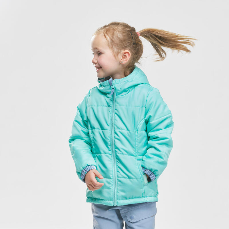 Dětská turistická nepromokavá zimní bunda SH100 warm