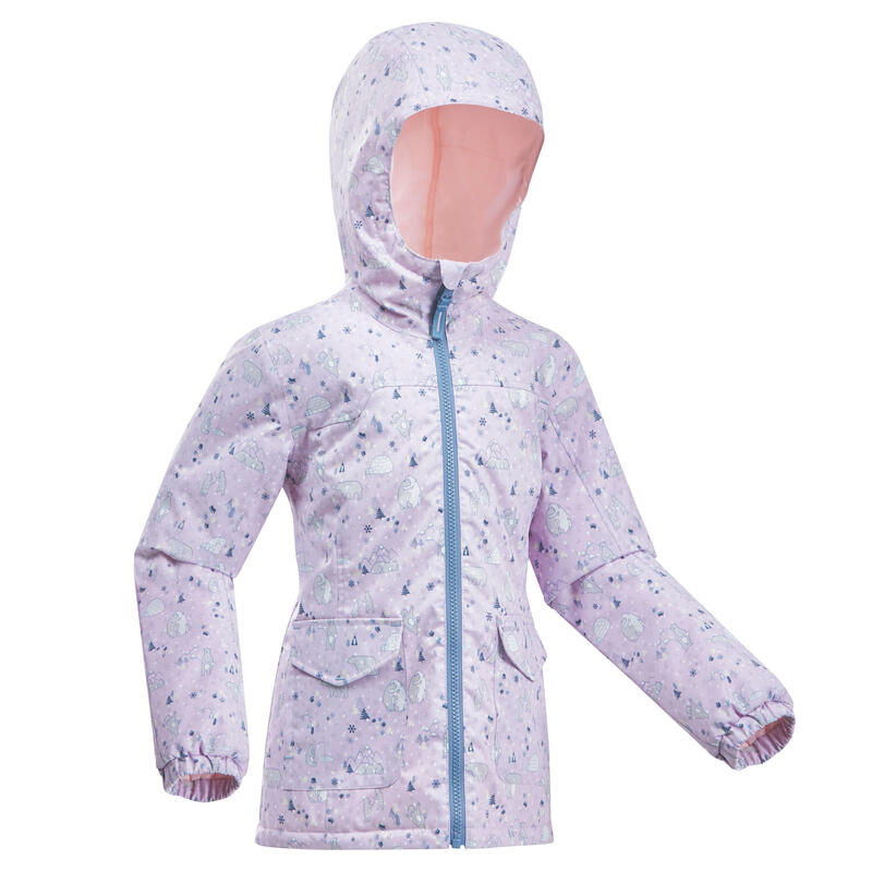 Dětská turistická nepromokavá zimní bunda SH100 warm