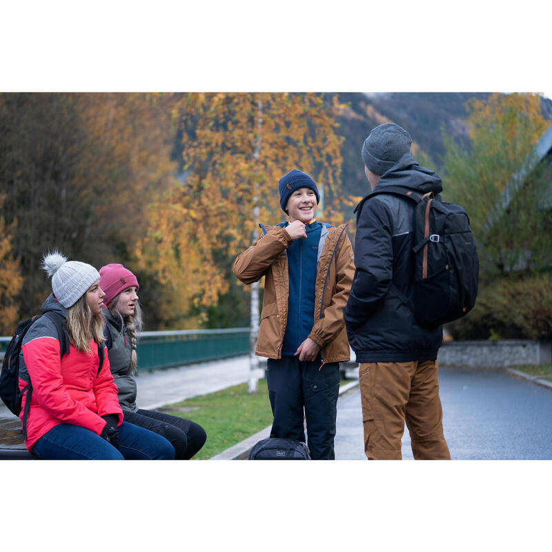 CASACO INVERNO QUENTE E IMPERMEÁVEL DE CAMINHADA SH100 -3,5°C CRIANÇA 7-15 ANOS 