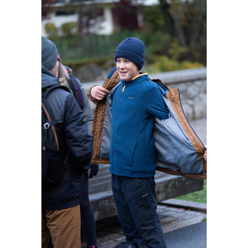 Kids’ 3-in-1 Warm Waterproof Hiking Jacket SH100 +3.5°C 7-15 Years