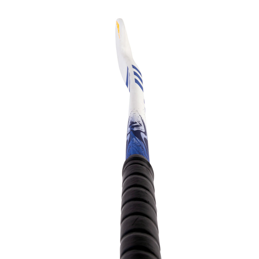 Teens' Fibreglass Low-Bow Hockey Stick Ruzo 8. - White/Mauve