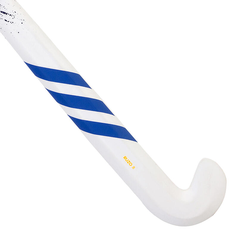 Hockeystick junioren low bow glasvezel Ruzo 8. wit/paars