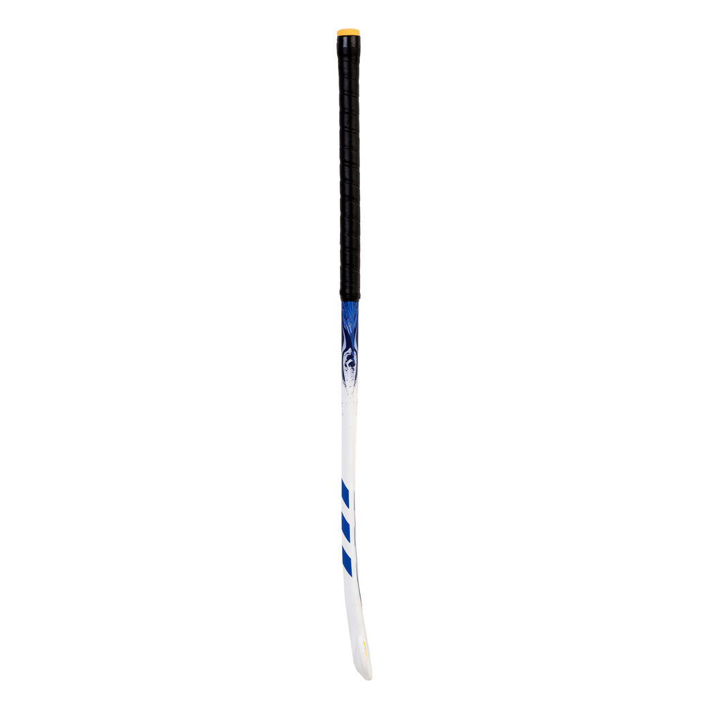 Teens' Fibreglass Low-Bow Hockey Stick Ruzo 8. - White/Mauve