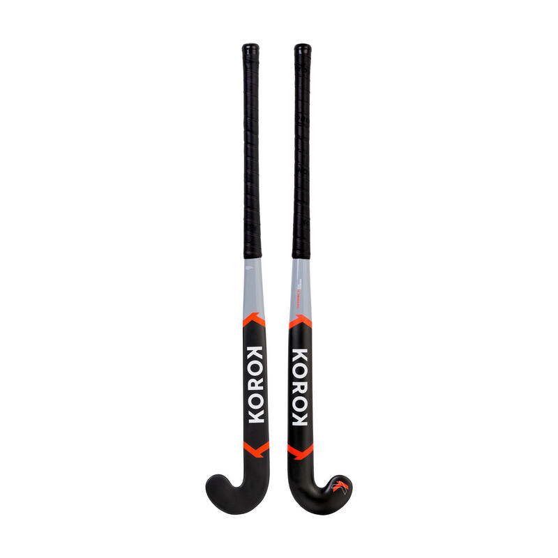 Feldhockeyschläger FH500 Glasfaser Mid Bow Jugendliche grau/rosa