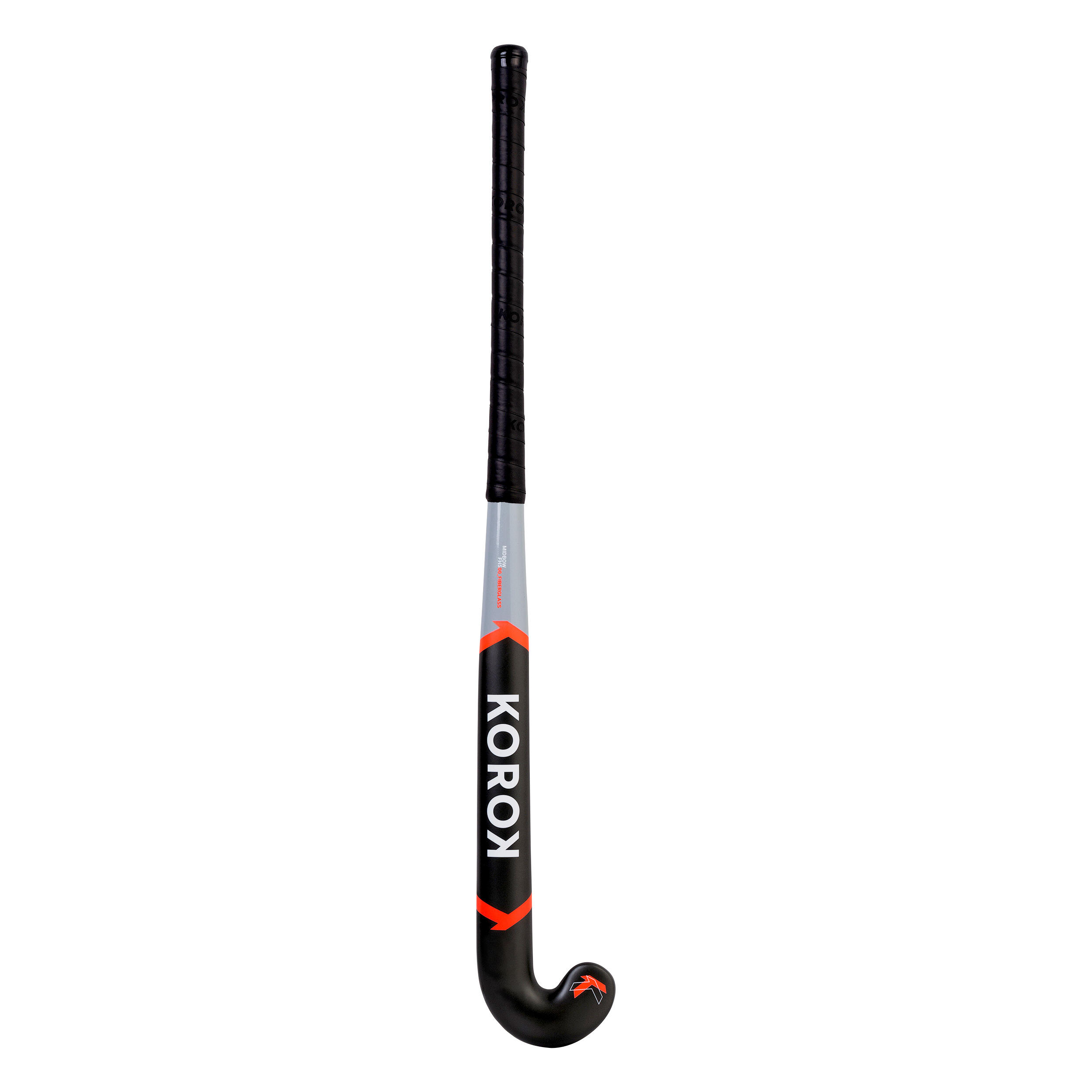 Kids' Fibreglass Mid Bow Field Hockey Stick FH500 - Grey/Pink 8/15