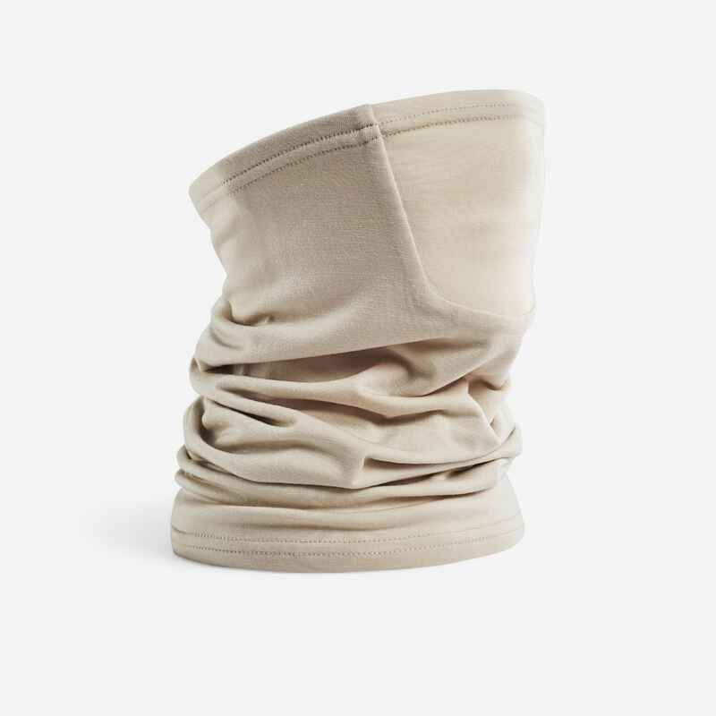 Schlauchtuch Rennrad Multi Position 500 Merinowolle beige Schlauchtuch Rennrad Multi Position 500 Merinowolle beige
