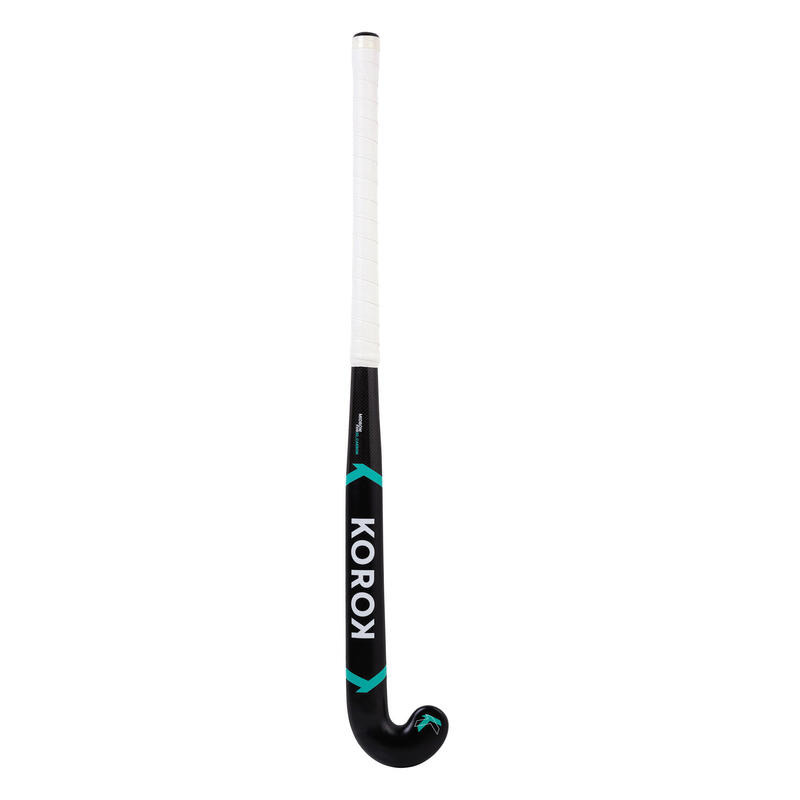 Hockeyschläger FH920 mit 20% Carbon Mid Bow Jugendliche schwarz/türkis