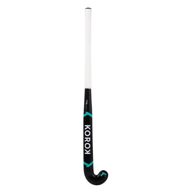Stick de hockey ado 20% carbone mid bow FH920 noir turquoise