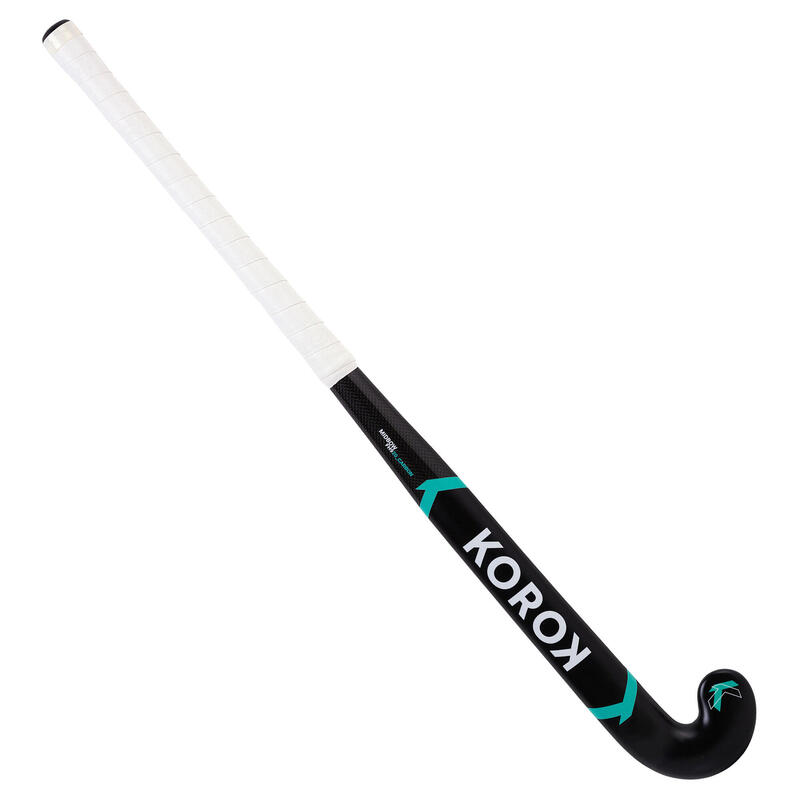 Stick de hockey ado 20% carbone mid bow FH920 noir turquoise