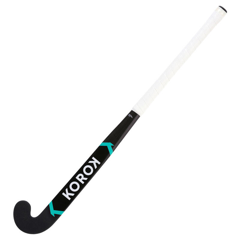Hockeyschläger FH920 mit 20% Carbon Mid Bow Jugendliche schwarz/türkis