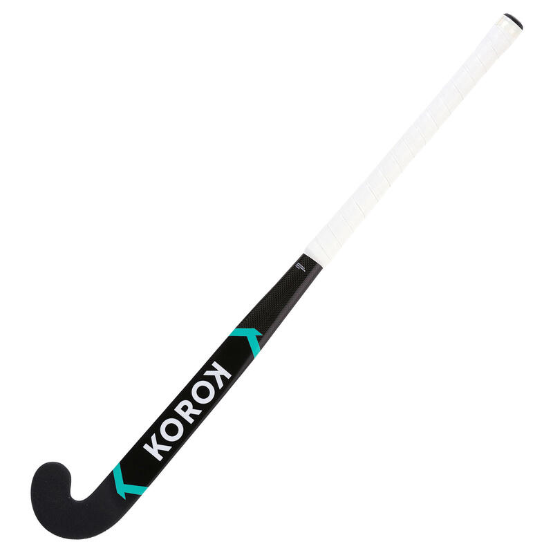 Stick de hockey ado 20% carbone mid bow FH920 noir turquoise