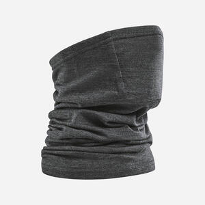Braga cuello ciclismo lana merino 500 Gris Antracita