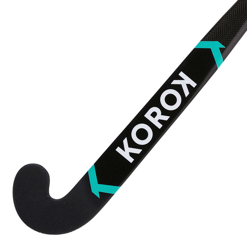 Hocekystick voor junioren mid bow 20% carbon FH920 zwart/turquoise