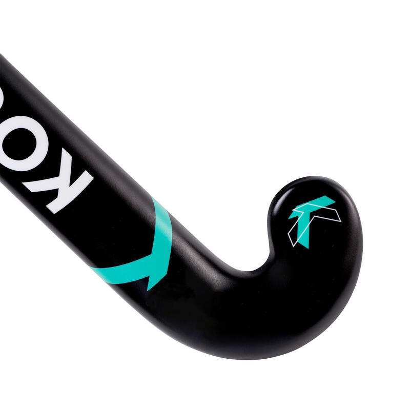 Stick de hockey ado 20% carbone mid bow FH920 noir turquoise