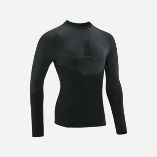 Long-sleeved cycling jersey for road bikes, Training black