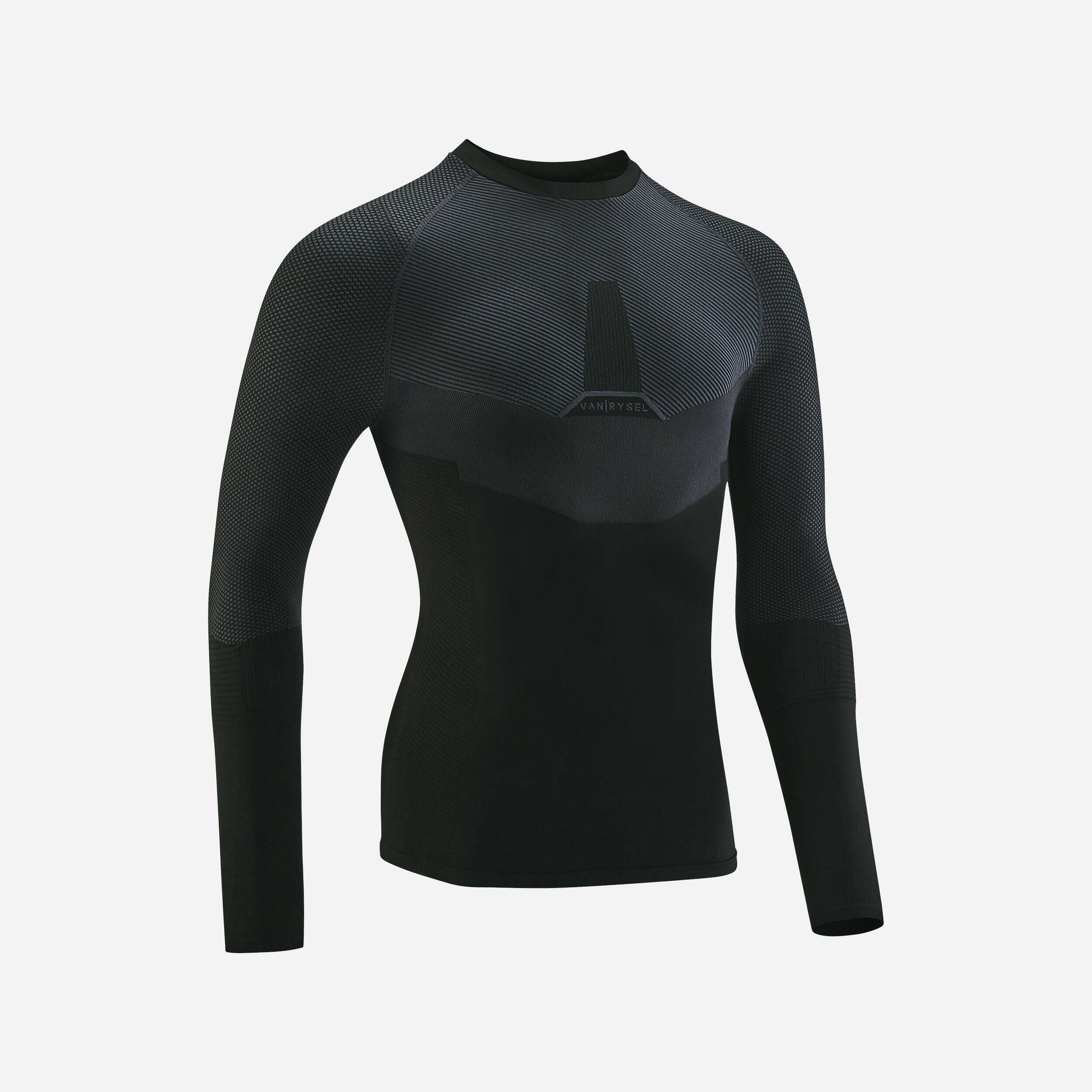 Long-sleeved cycling jersey for road bikes, Training black -  1