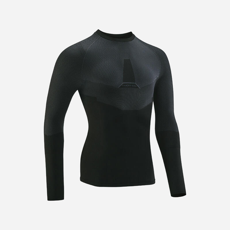 Camiseta térmica de ciclismo manga larga adulto Training negro