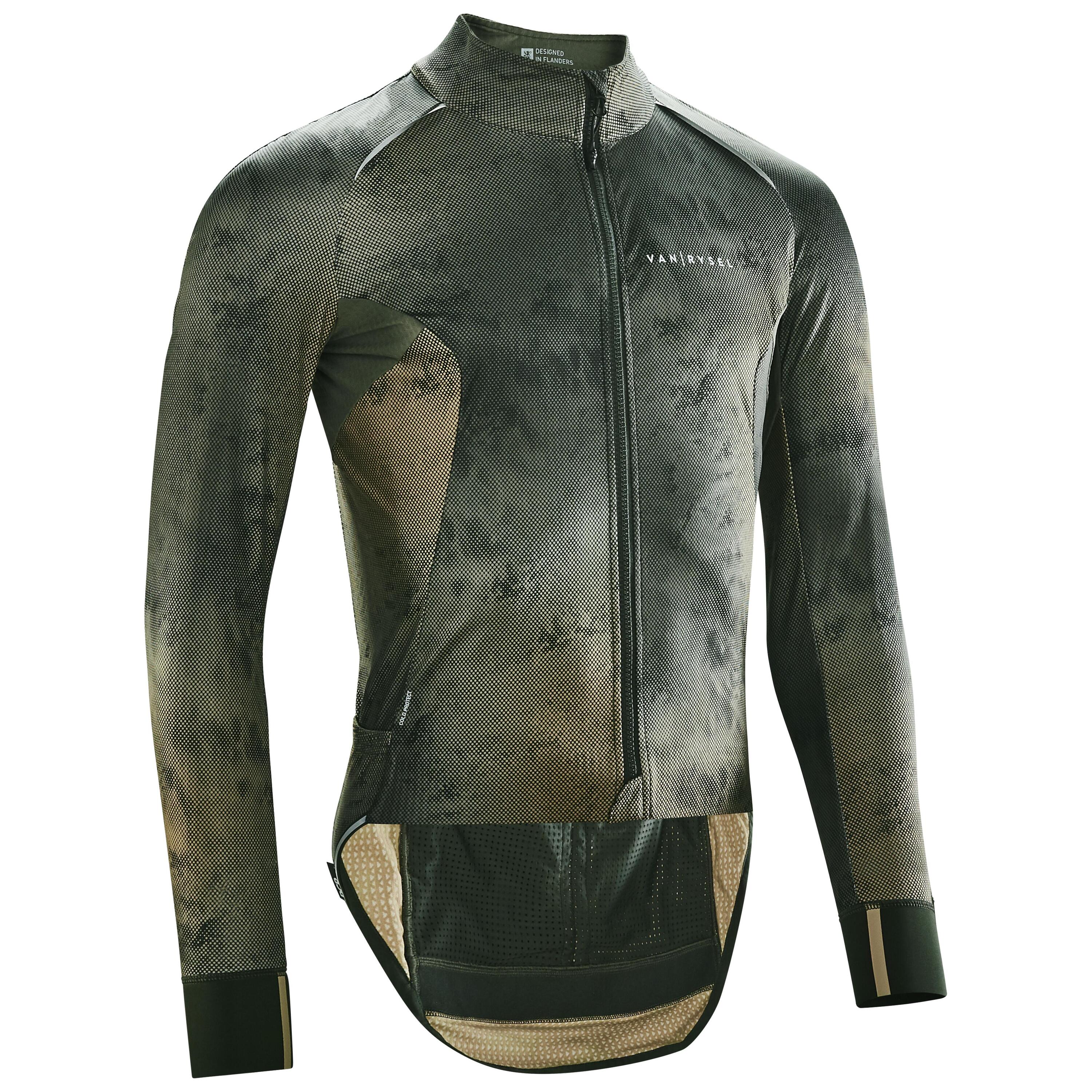 VAN RYSEL Men's Long-Sleeved Road Cycling Winter Jacket Racer - Camo