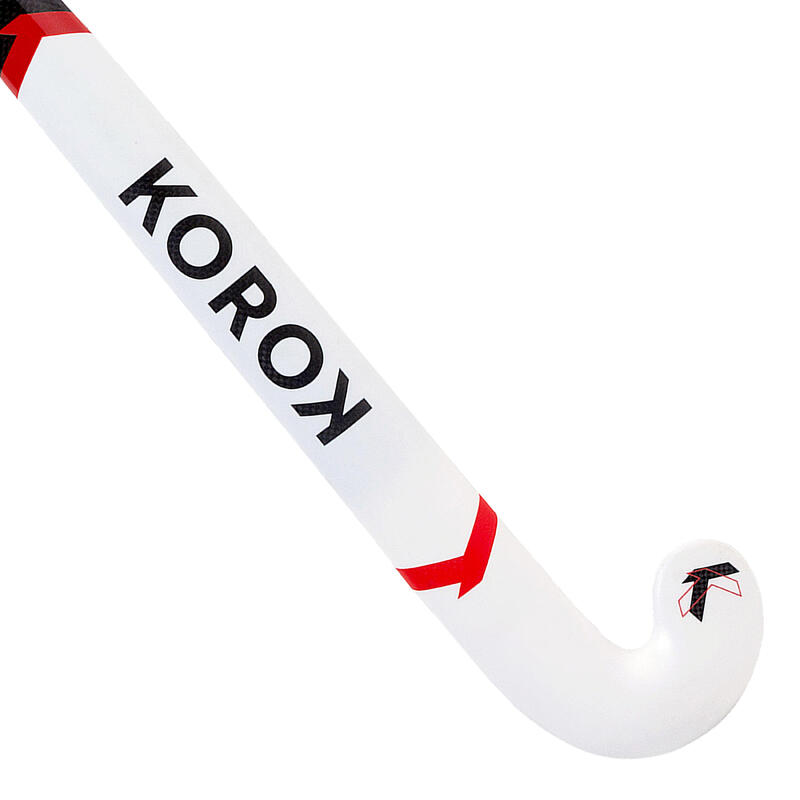 Hokejka na pozemní hokej low bow 60 % karbon FH560 bílo-červená