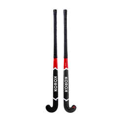 Adult Beginner Mid Bow Fibreglass Field Hockey Stick FH500 - Red