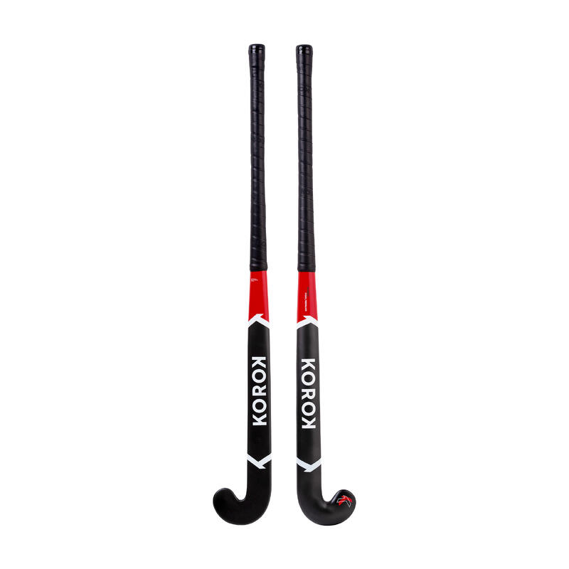 Feldhockeyschläger Damen/Herren Einsteiger FH500 Glasfaser Mid Bow rot
