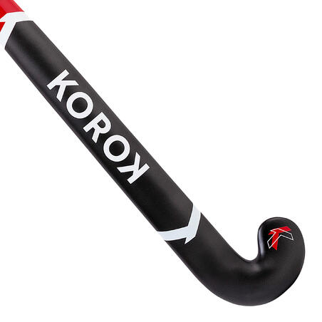 Landhockeyklubba vuxen nybörjare glasfiber standard bow FH500 röd