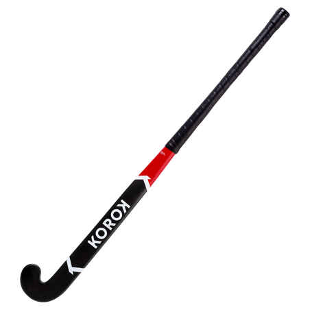 Adult Beginner Mid Bow Fibreglass Field Hockey Stick FH500 - Red