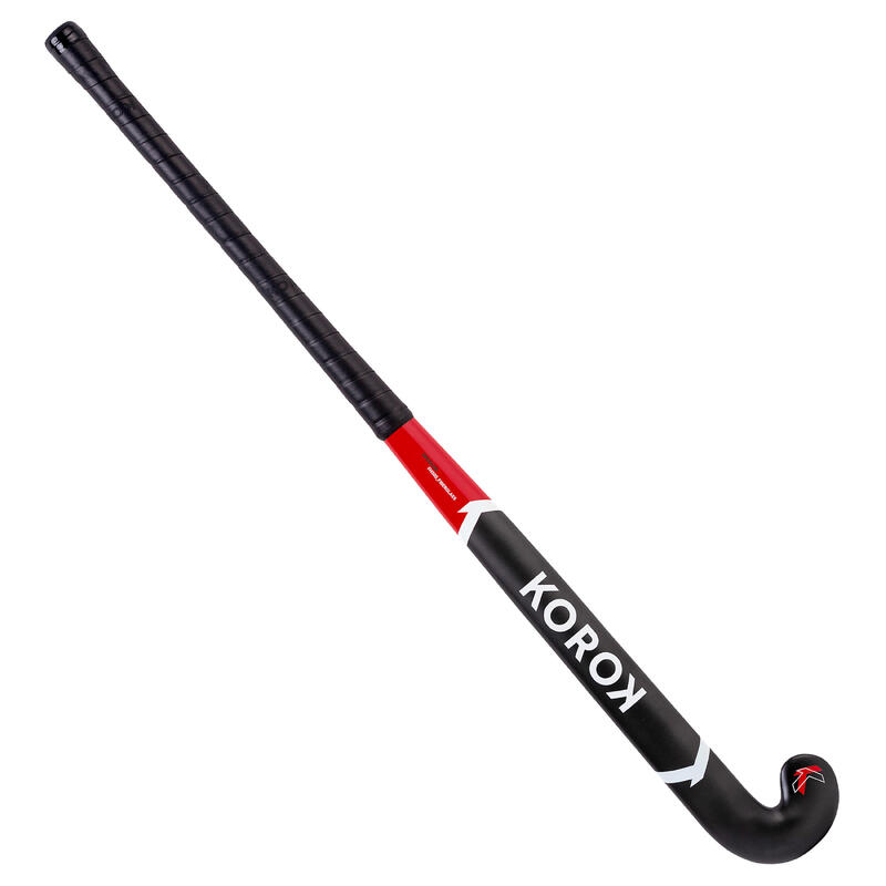 Stick hockey hierba adulto iniciación fibra de vidrio midbow FH500 rojo