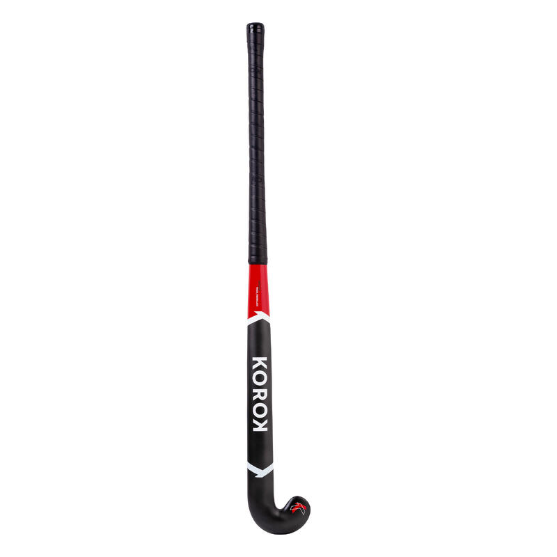Adult Beginner Mid Bow Fibreglass Field Hockey Stick FH500 Red KOROK