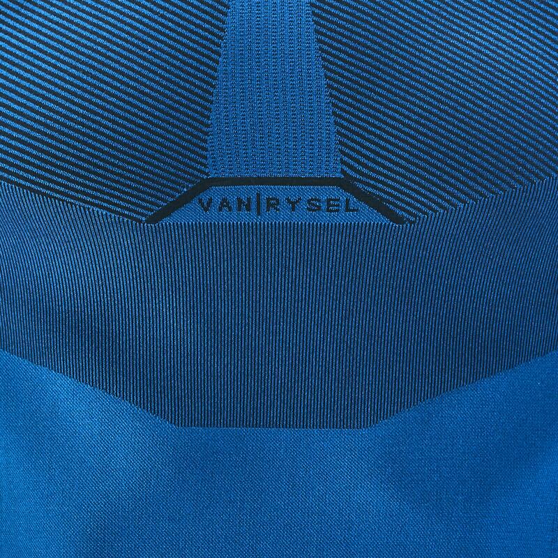 Camiseta térmica de ciclismo manga larga adulto Training azul