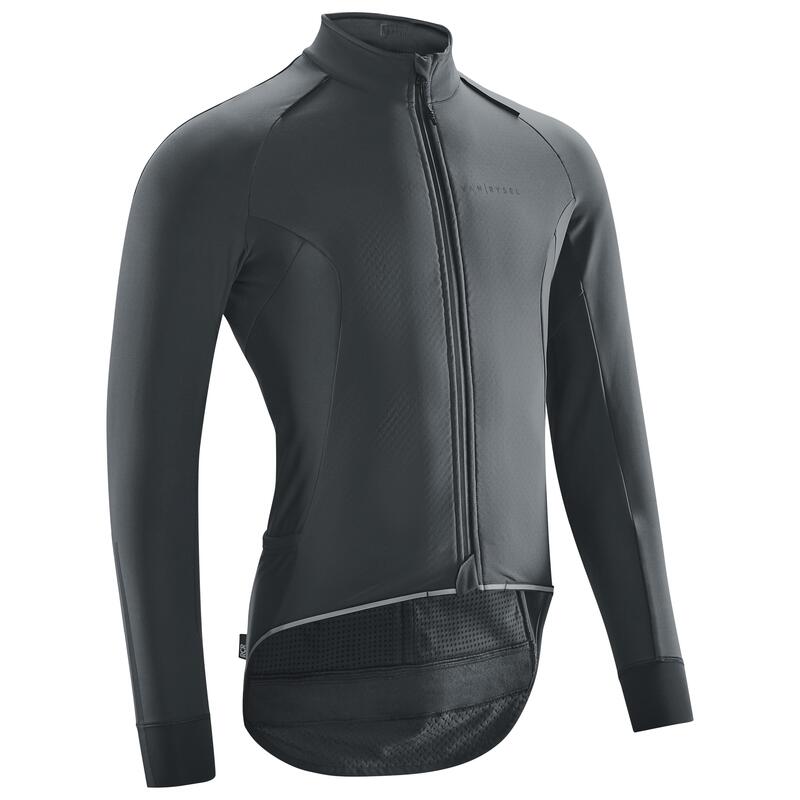 VESTE VELO ROUTE MANCHES LONGUES HIVER HOMME - RACER EXTREME Gris Abysses