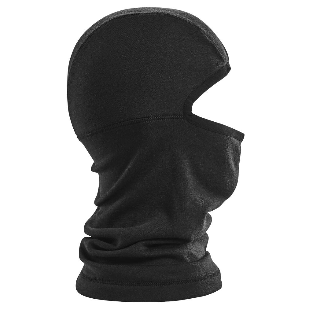Crna biciklistička balaklava od merino vune