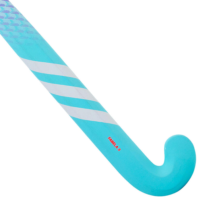 Hockeystick voor junioren mid bow glasvezel Fabela 8. turquoise/wit