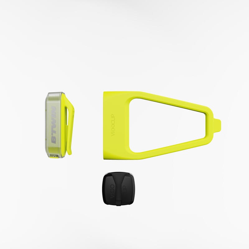 Kerékpáros lámpa CL 500 első/hátsó, USB, sárga