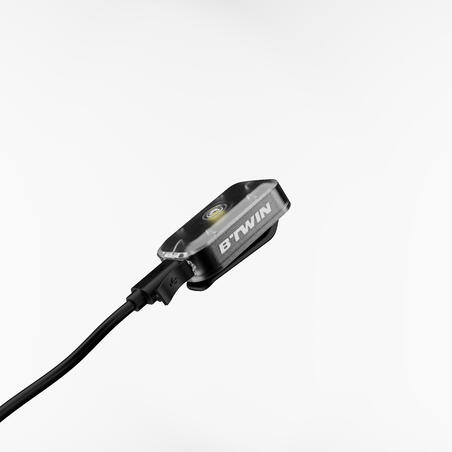 LUZ LED DE BICICLETA DELANTERA/TRASERA USB 500 NEGRO