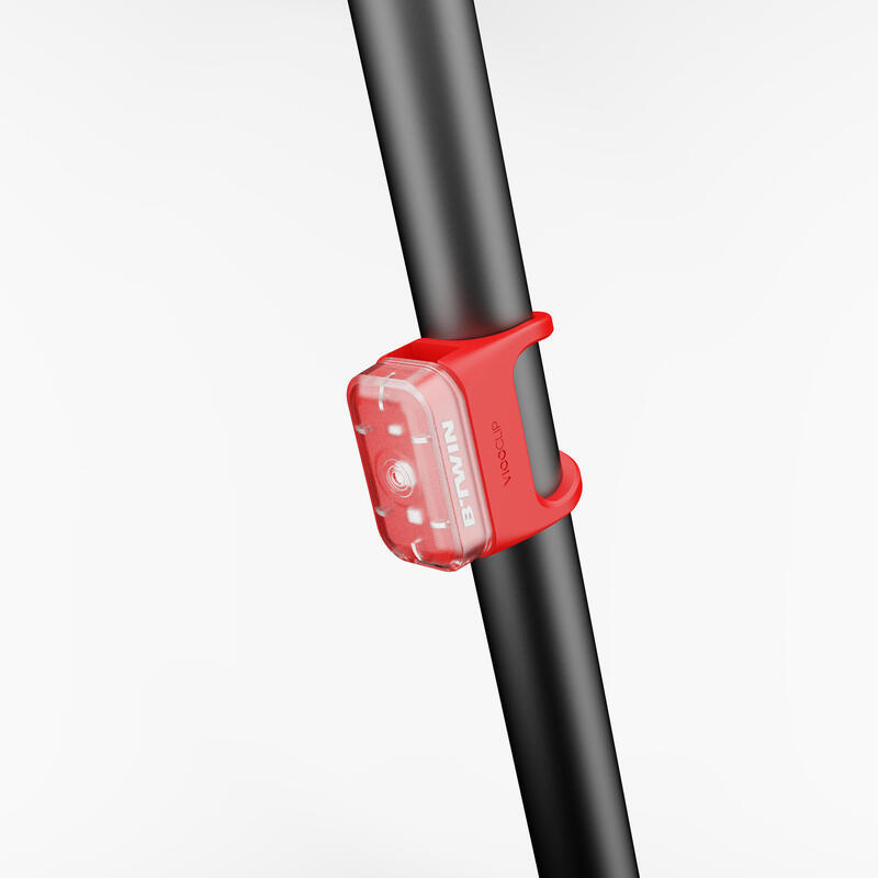 Přední a zadní LED světlo na kolo CL 500 Clip červené USB