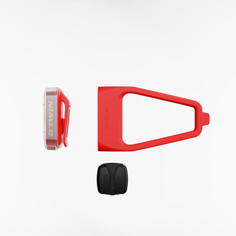 Fahrradbeleuchtung LED CL 500 Vorder- und Rücklicht USB rot